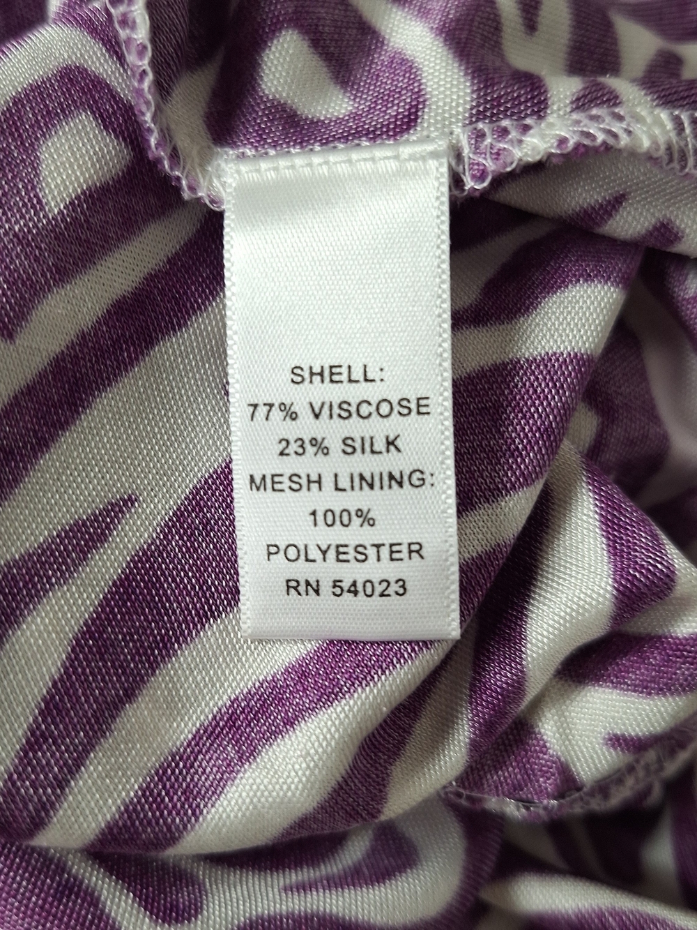 Banana Republic Purple & White Silk Blend Criss Cross Back Midi Dress Size S - Picture 13 of 15